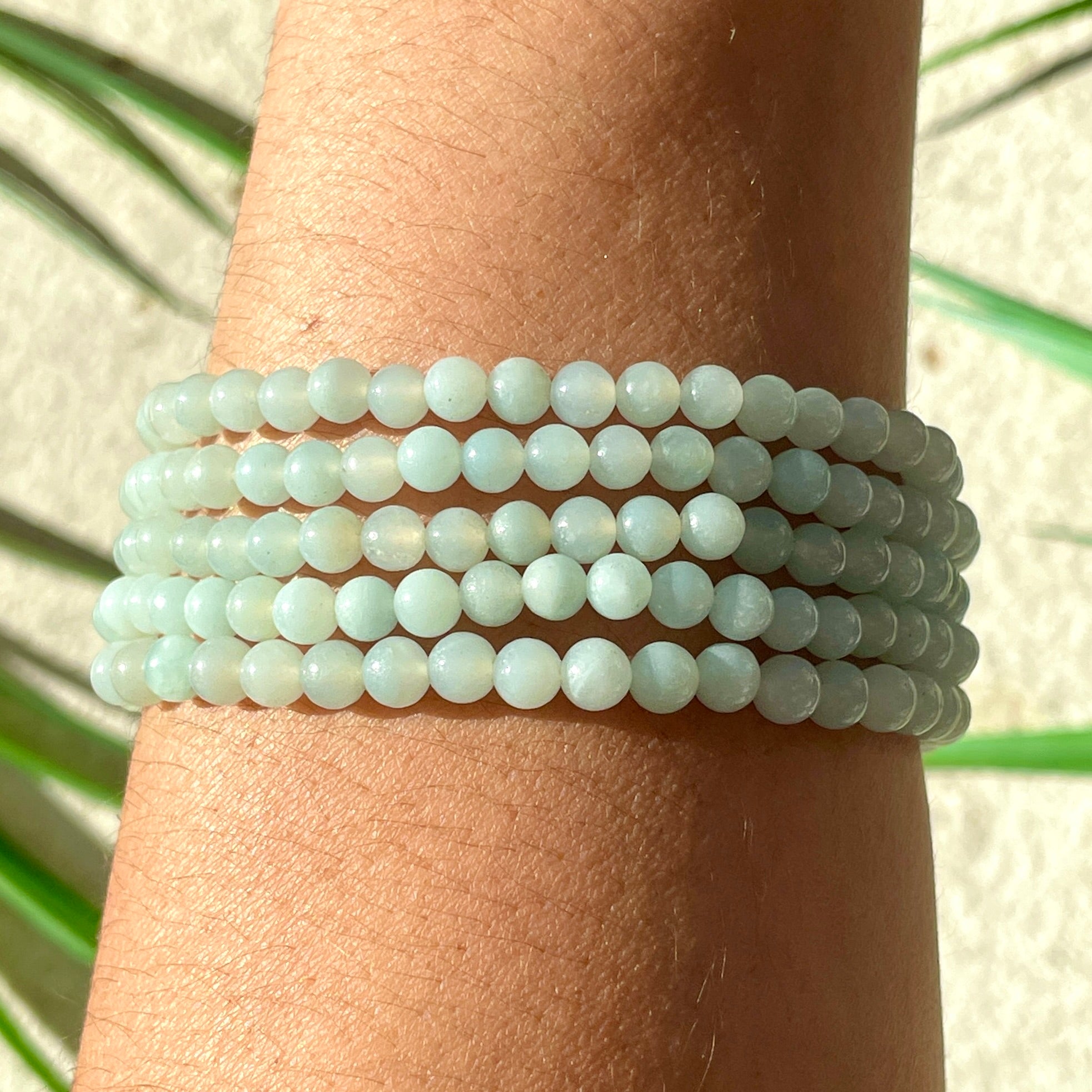 Amazonite Beads Bracelet - 4mm Amazonite Beads Bracelet - 4mm